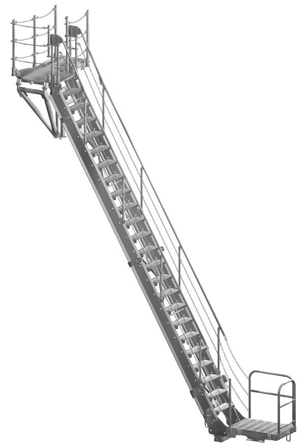 铝质舷梯,船用铝质舷梯,固定弧形踏步舷梯